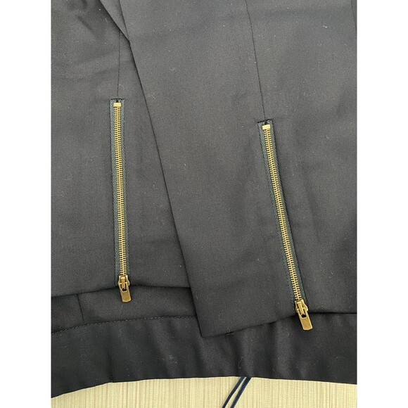 Stella McCartney Vivian Wool Skinny Zip-Cuff Pants in Navy Blue - Picture 12 of 12